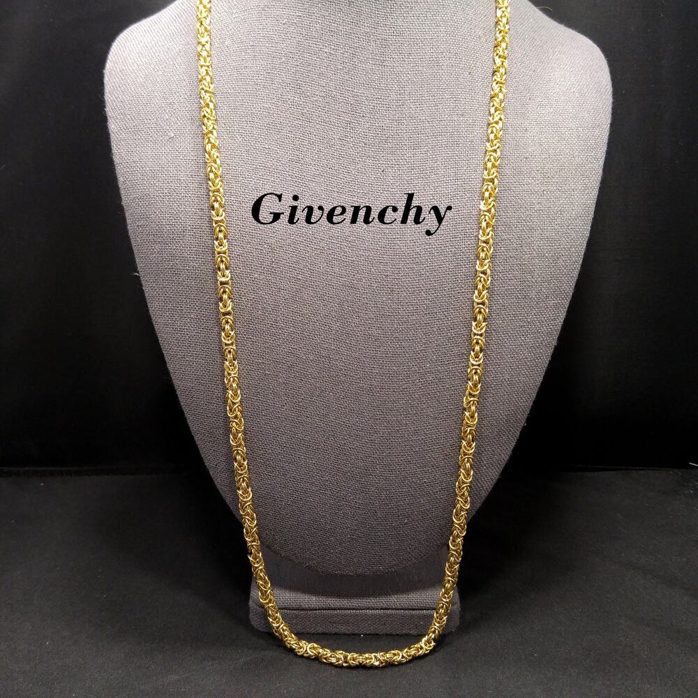 Vintage Givenchy Gold Chain Necklace Long 29.5” Signed 1980s